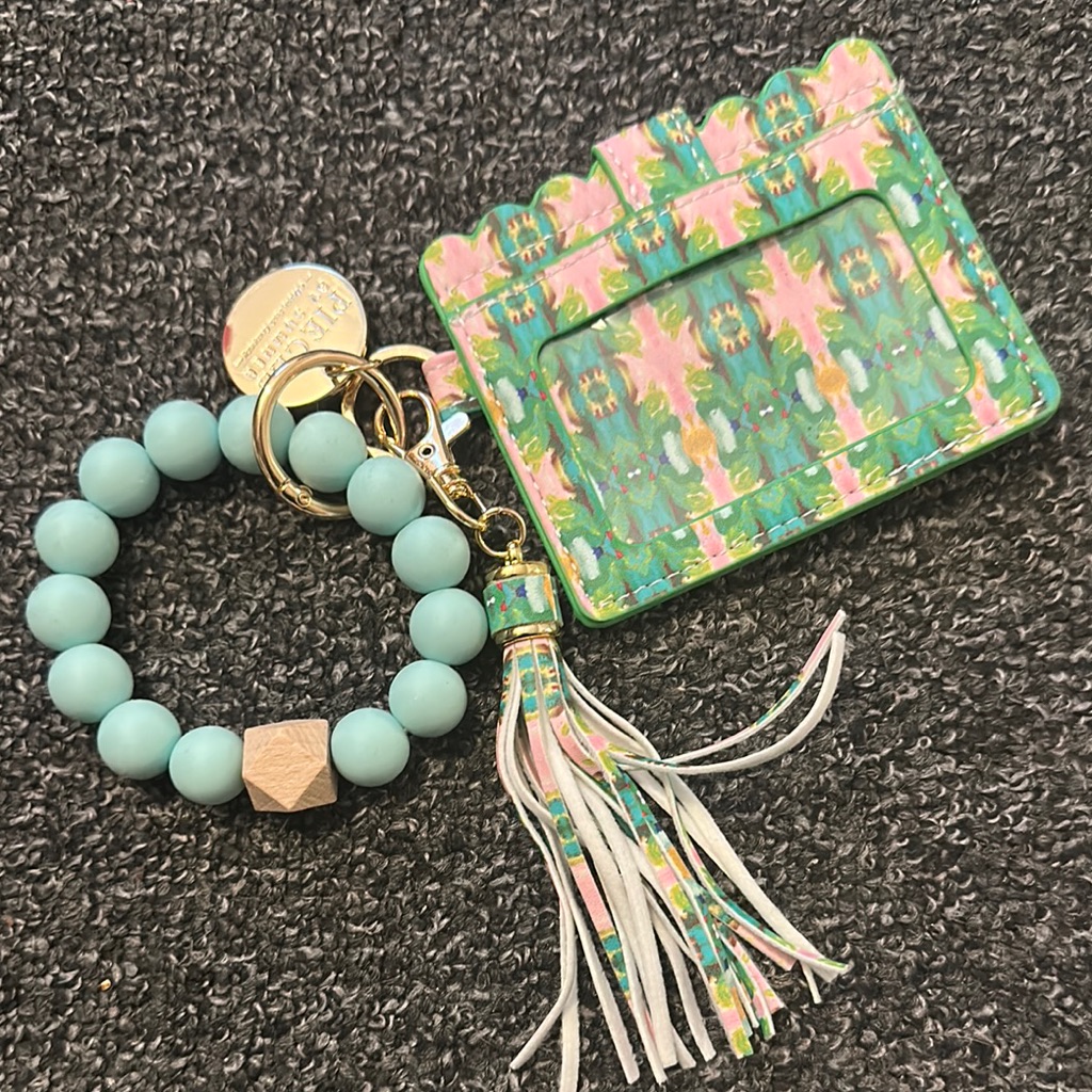 Green And Pink Key Card Holder